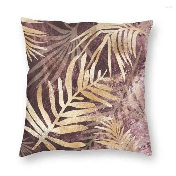 Cuscino Luxe Piante tropicali Foglie di felce Copertura 45x45 cm Stampa decorativa per la casa Custodia per divano a doppia faccia