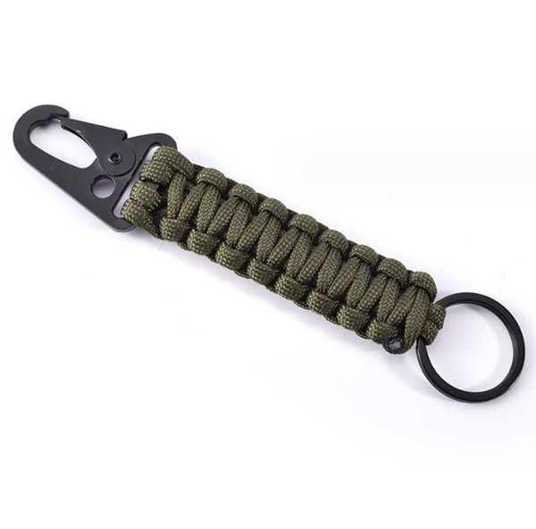 Paracord sobrevivência chaveiro cordão tático paracord chaveiro com mosquetão ótimo para emergências kit de ferramentas clipe liberação rápida