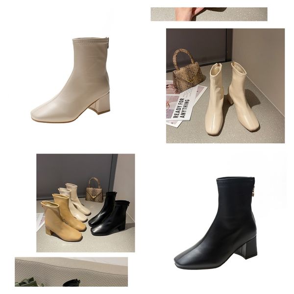 2024 Tasarımcı Diz üzerinde Kadınlar Chelsea Boots Lady Sexy Smole-Toe Pompalar Stil Yüksek Topuklu Kadınlar Boot Ayak bileği Kısa Patika Lüks Ganimet Kırmızı Ruel 35-40