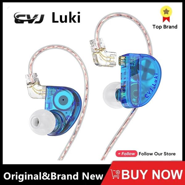 Kopfhörer CVJ Luki In-Ear-Kopfhörer, 10 mm Dual-Einheit, vibrierendes Gaming-Headset, Hifi-Mikrofon, Video, kabelgebundenes Headset, IEM-Kopfhörer