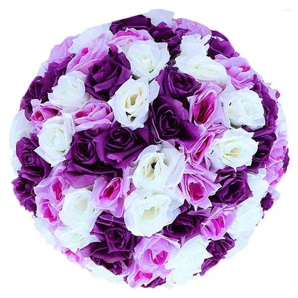 Dekoratif çiçekler 15 cm yapay gül çiçek topu düğün partisi buket dekor el yapımı diy ortanca sahte dekorasyon