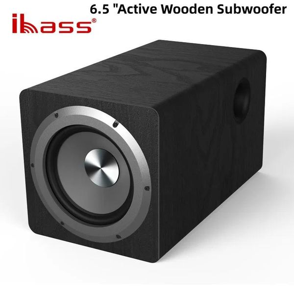 Subwoofer ibass 100w 6.5 pollici di legno attivo altoparlante subwoofer home teatro eco altoparlanti bluetooth altoparlanti bluetooth multimedia computer tv soggiorno