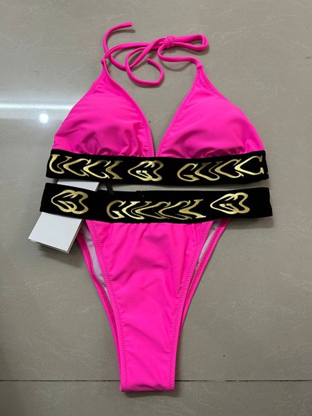 2024ss Designer Donna Bikini Tankini in due pezzi con costumi da bagno lettera Crystal Summer Yoga vestiti Beach Costumi da bagno di lusso Costume da bagno a tre punti S-XL A008
