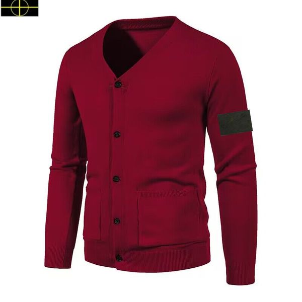 Stone Jacket Island Suéter Masculino Inverno Gola Alta Pulôver Quente Qualidade Slim Fit Malha De Lã Designer De Malha Casual Suéter De Algodão De Marca