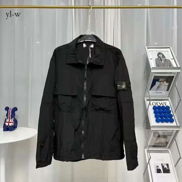 Oberbekleidung Designer Abzeichen Reißverschluss Hemd Jacke Lockerer Stil Frühling Herbst Herren Top Oxford Atmungsaktiv Tragbare High Street Stones Rock Island Kleidung Jacke 9927