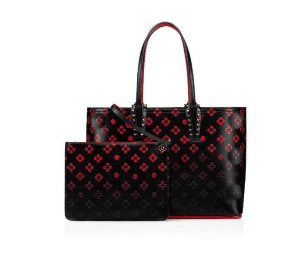 Дизайнерская сумка Tote Classi cabarock cabata petit modele Французская брендовая сумка на плечо Женская красная нижняя часть Черная леопардовая роскошная сумка Сумка для покупок большой вместимости
