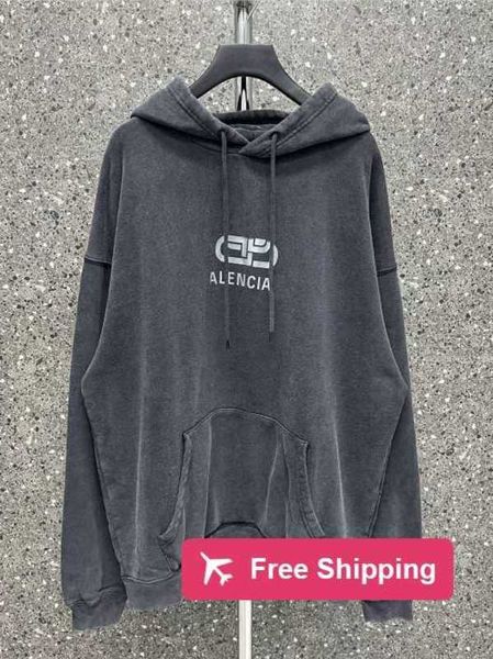 Tasarımcı Erkek Hoodies Sweatshirts Yüksek Versiyon B Klasik Kilitleme Hoodie, Doğru Versiyon Paris Kilitle Hooded Hoodie, Erkek ve Kadınlar İçin Gevşek ve Çok Yönlü QX32