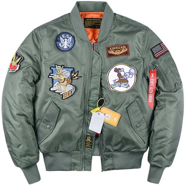 Neue Winter Männer Verdickte Flug Pilot Jacke MA1 Aviator Baseball Air Force Jacken Taktische Militärische Fracht Armee Winddicht Mantel