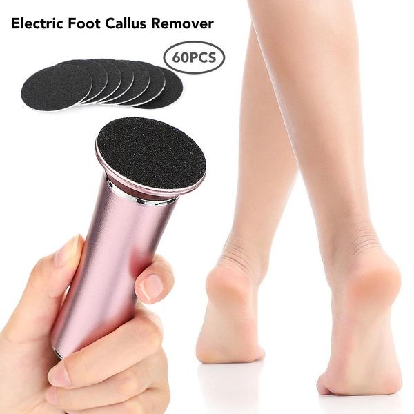 Arquivos elétrico pé calo removedor de cuidados com os pés arquivo perna calcanhar remover pele morta pedicure conjunto de ferramentas pés cuidados limpos moedor de pé lixa