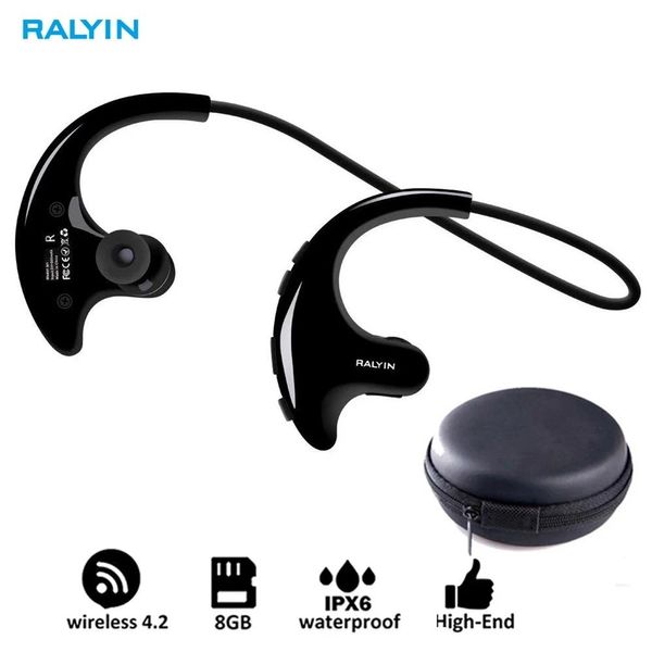 Наушники Ralyin 8 ГБ mp3-плеер Bluetooth наушники спортивные водонепроницаемые беспроводные гарнитуры Bluetooth наушники Ralyin M1 для телефона