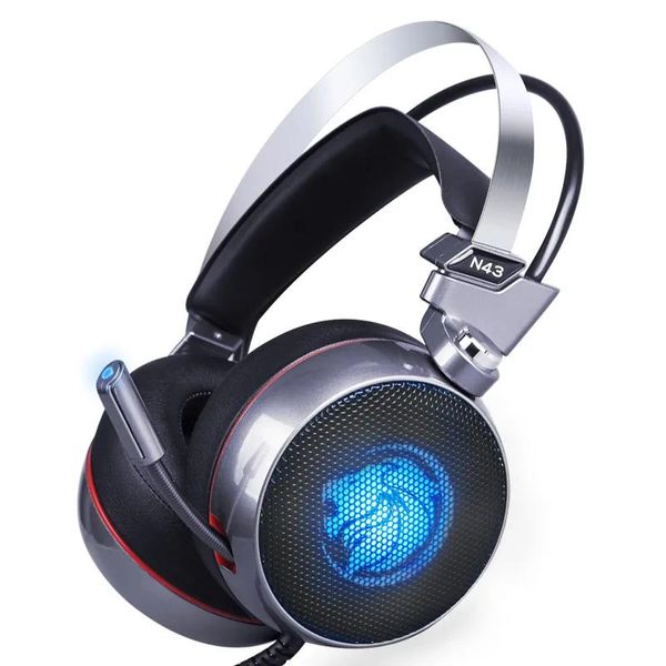 Fone de ouvido/fone de ouvido ZOP N43 fone de jogo de jogo estéreo 7.1 fone de ouvido virtual bass gaming fone de fone de ouvido com luz LED de micro