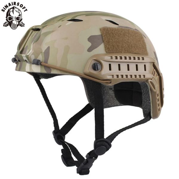 Engrenagem tático rápido capacete base tipo salto durável airsoft leve capacete painball cs swat caça caminhadas ciclismo esportes segurança