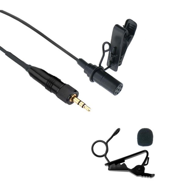 Mikrofone Schwarzes Revers-Lavalier-Mikrofon für Sony V1 D11 D12 UWP UTX Drahtlose Kamera Video-Mikrofonsystem MP3-Kopfhörerteile 1,9 m Draht