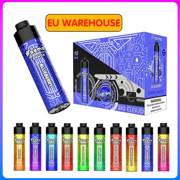 EU US Magazzino locale usa e getta Vape Big Cloud Pen Dispositivo E Sigaretta Puff 10000 Flusso d'aria ricaricabile Regolabile 18ML Mesh Coil Dispositivo Vape da 0,5ohm