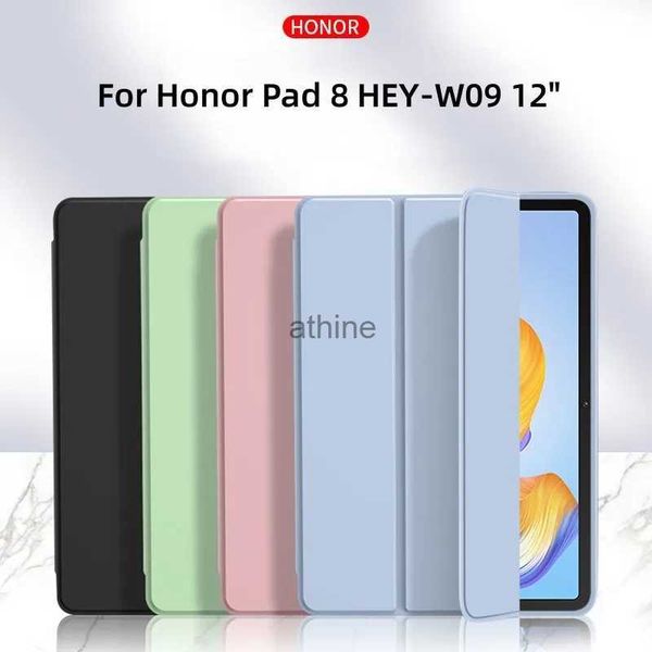 Tablet PC Hüllen Taschen für Honor Pad 8 Hülle 12 HEY-W09 Leder Weiche Silikon Rückseite Ständer Tablet Cover für Huawei Honor Pad 8 2022 12 Zoll Hülle+Film+Stift YQ240118