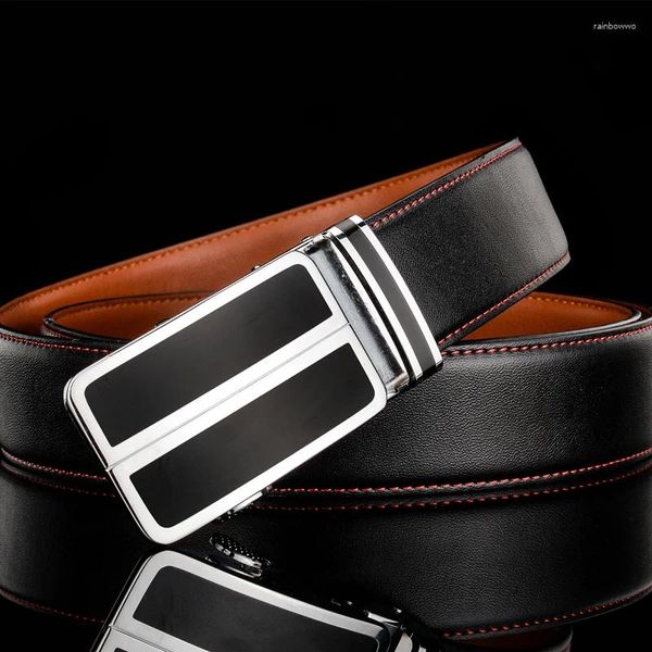 Cinture Plyesxale Mucca in vera pelle per uomo Designer Mens Cintura in vita di lusso Nero Blu Rosso Marrone chiaro Cinturon formale G77