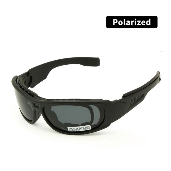 Polarisierte ballistische Armee-Sonnenbrille, Daisy One C6, Militärbrille, Rx-Einsatz, 4 Linsen-Set, Herren, Kampf, Kriegsspiel, taktische Brille 240117