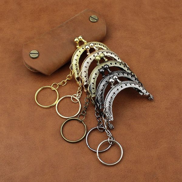 10 Stück 5 cm Metall-Geldbörsenrahmen für Tasche mit Schlüsselanhänger-Hardware, Kussverschluss für die Brieftasche, Clutch-Taschen, Nähzubehör 240117