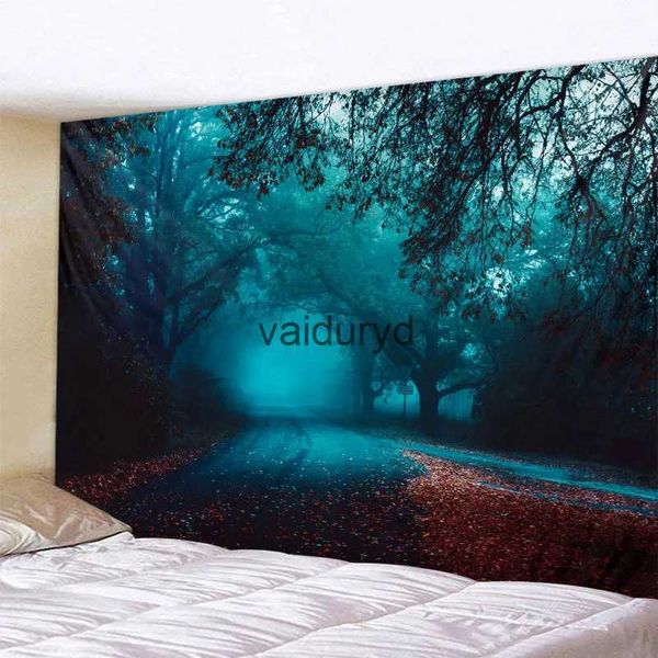 Tapeçarias Floresta psicodélica tapeçaria paisagem parede pendurado família sala de estar quarto sonho arte decoração casa tapete de yoga sofá almofadavaiduryd