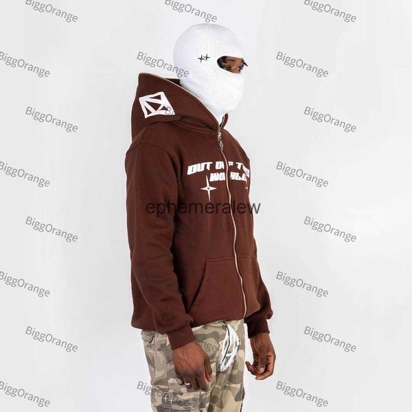 Erkek Hoodies Sweatshirts Pantolon Yeni Hip-Hop Sokak Tarzı Hoodie Punk Erkekler ve Üstler Harajuku Y2K Giyim Erkekler Gündelik Ceketler Baskılı Fermuarı Cacketsephemeralew