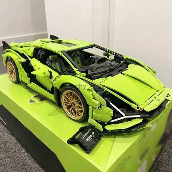 Bloklar 3696pcs Şampanya Lambo Teknik Araba Fit 42115 Sian Roadster Model FKP37 Kit Model Yapı Blokları Toys Christmas Hediye240118