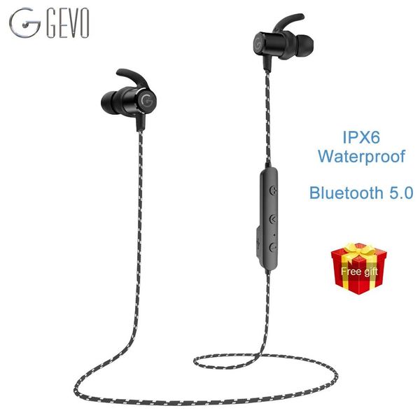 Cuffie GEVO GV18BT Auricolare wireless Bluetooth Auricolari sportivi con microfono Auricolari magnetici IPX6 Cuffie impermeabili per telefono