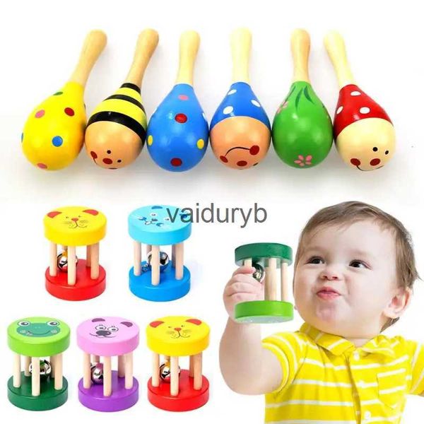 Musica per bambini Giocattoli sonori Baby Noise Maker Giocattolo in legno Piccolo martello di sabbia Sonaglio in legno Puzzle per bambini Educazione precoce Strumenti musicali per bambini Soundvaiduryb