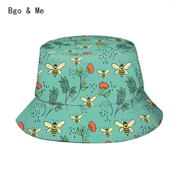 Berretti Moda Divertente Cappello da pescatore ape per le donne Simpatico berretto ripiegabile color miele Pesca da viaggio