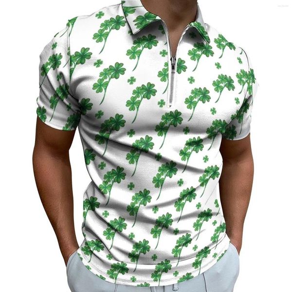 Herren Polos Irish Shamrock Casual T-Shirts St. Patricks Day Poloshirts Neuheit Shirt Strand Kurzarm Design Tops Große Größe 5XL 6XL