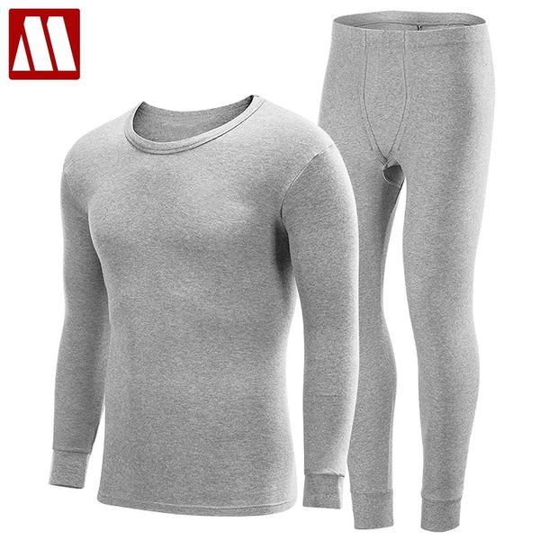 SXXXXL Uomo Taglie forti Set di biancheria intima termica Uomo Pantaloni invernali Spessore caldo Girocollo Canotte Pantaloni Uomo Mutande lunghe 240117