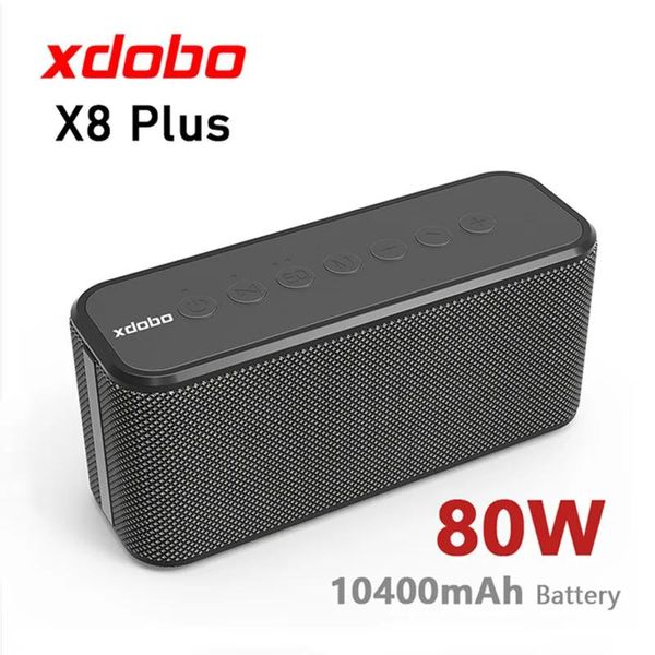 Altoparlanti Altoparlante Bluetooth Xdobo da 80 W Subwoofer TWS Altoparlanti impermeabili da esterno Stereo 3D e capacità della batteria Altoparlante Bluetooth da 10400 mAh
