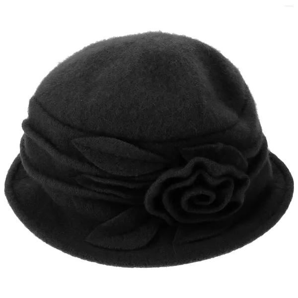 Baskenmützen, Cloche-Mützen für Damen, Vintage-Hüte, dekorieren dekorative Woll-Damenmützen