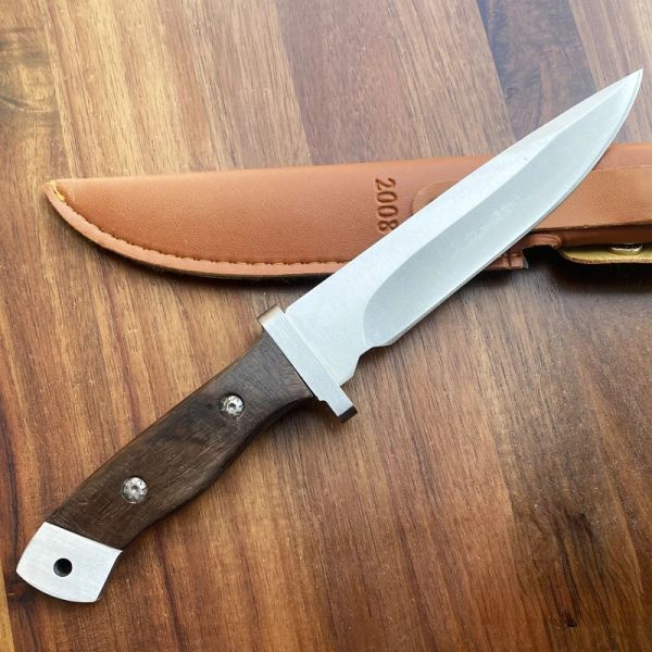 Tang completo lâmina afiada punho de madeira facas táticas ao ar livre sobrevivência auto defesa bushcraft acampamento edc ferramenta utilitário faca bolso