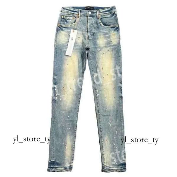 Фиолетовые брендовые джинсы Модные тенденции Джинсы Kusbi Дизайнерские джинсы Ksubi Мужские джинсы скинни 2024 Роскошные джинсовые брюки Потертые рваные байкерские черные джинсы Slim Fit Jeanss 9278