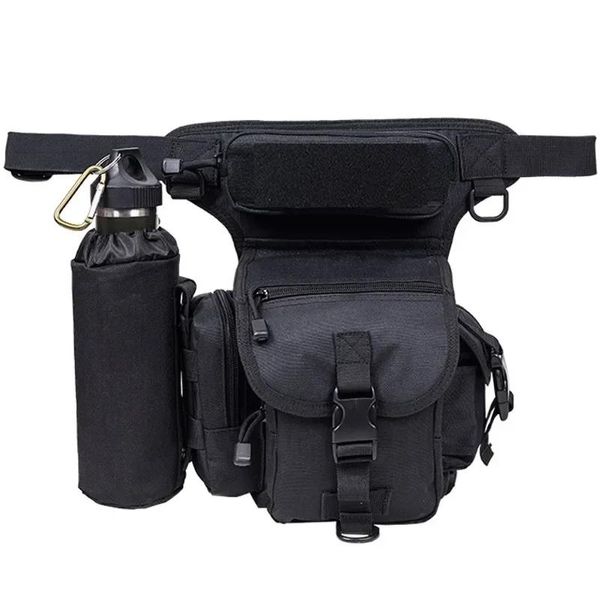 Sacos táticos dos homens gota perna saco militar molle cintura fanny pacote garrafa de água bolsa motocicleta ciclismo caça caminhadas cinto hip pacote