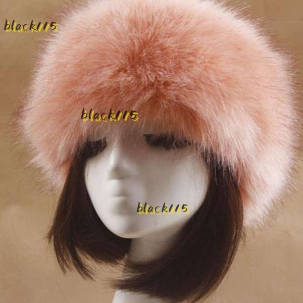 Beanie / Skull Caps Cores Faux Fur Headband Mulheres Chapéus de Inverno Quente Bomber Fofo Russo Earmuff Menina Outdoor Ski Snow Ear Warmer Bonnet Frio Jardim Chapéu Quente 2024