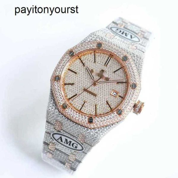 Luxuriöse Audemar Pigue-Uhr Ap Diamond Watches 10a Vollständige Designer-Ap-Auto-Armbanduhr 55 sg Hochwertiges mechanisches Uhrwerk Uhr Bust Down Montre Iced Out Royal Re LTIV