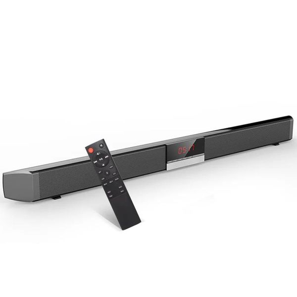 Soundbar Sistema de Home Theater Soundbar para TV Stereo Boombox com Subwoofer Wreless Alto-falante Bluetooth Despertador Controle Remoto Caixa de Som