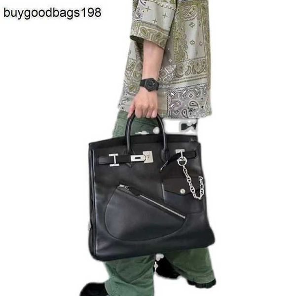 Tasarımcı çantası 40cm çanta tote zhou dongs aynı sınırlı sayıda 2024 yeni platin erkek ve kadın iş banliyö seyahat 7q