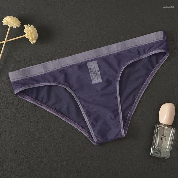 Cuecas masculinas nuas transparentes gays malha fina bolsa convexa calcinha menino menos apertado briefs sexy respirável para jovens