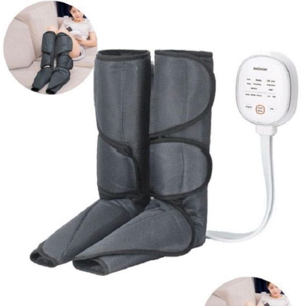 Massaggiatori per gambe Pressoterapia Leg Masr Compressione professionale intelligente dell'aria Piede e polpaccio Mas Controller Muscolo Sangue Circation Drop Dhzwy