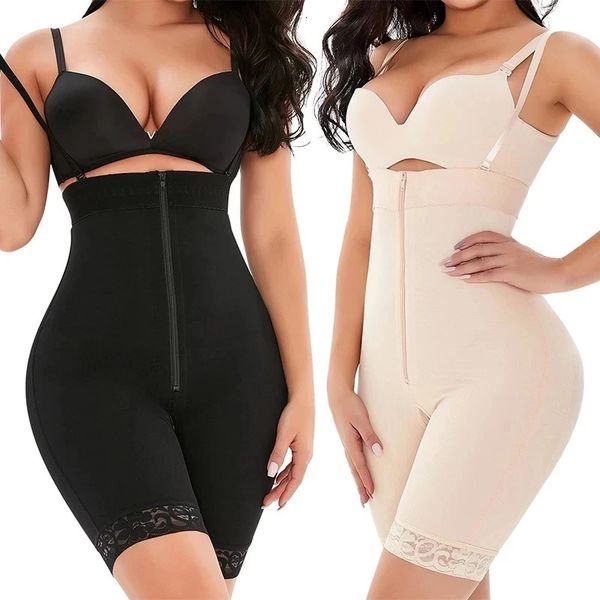 Colombiano shaperwear cintura trainer corpo inteiro shaper underbust emagrecimento bainha espartilho cinto bunda levantador bodysuit feminino 240117