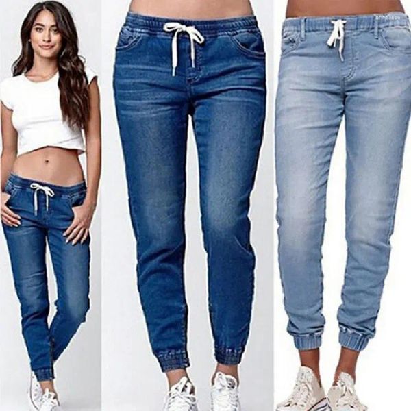 Jeans da donna Spot Trend caviglia elastica Casual piedi giovani da donna