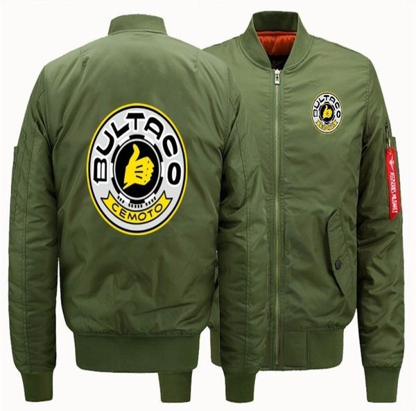 Jaqueta de vôo Men039s Bomber forro de lã estampado Bultaco Cemoto Pursang Espanha Motocicleta velocidade de transporte mais rápida CX2008019173654