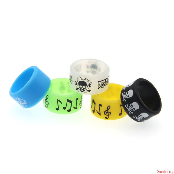 Anillos de banda de silicona de 18 mm Protección de silicona Anillo de belleza Decoración de goma antideslizante para kit de vainas Mod Atomizador Tanque RDA Cañas de pescar DHL