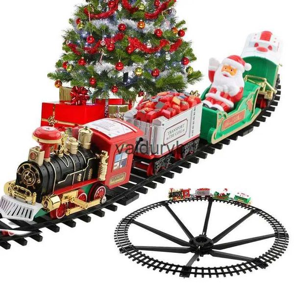 Model Bina Kitleri Elektrikli Tren Seti Mini Noel Baba Demiryolu Araba Oyuncakları Yaratıcı Dekor Noel Ağacı Tren Hediye Eğitim Oyuncak Ldren HediyeVaiduryb
