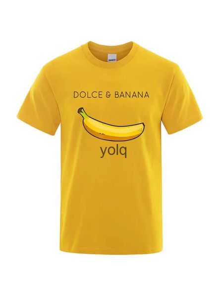 Herren-T-Shirts, T-Shirt für Männer, Bananen-Cartoon-Grafikdruck, modisch, kurzärmelig, Rundhalsausschnitt, Freizeit, Hip-Hop, Trendprodukte, Streetwear, Topsyolq