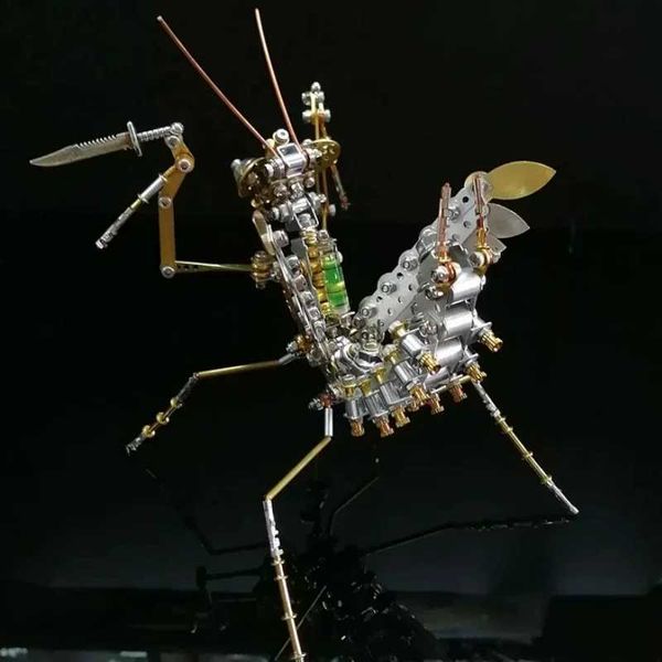 Castiçais 3D Puzzle Metal Big Knife Mantis Modelo Kit Steampunk Insetos Mecânicos DIY Montagem Brinquedo Puzzles Brinquedos para Crianças Adultos Presentes YQ240123