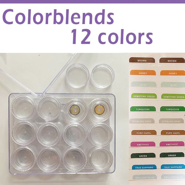 Custodia in 3 tonalità dall'aspetto fresco/12 colori/per conservare prodotti per la cura della vista/come prima/10 anni di esperienza