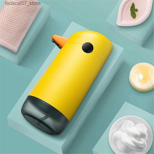 Dispensador de sabão líquido touchless sensor automático espuma pato amarelo inteligente infravermelho mão desinfetante q240119